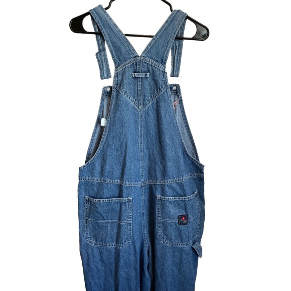 Vtg 90s Disney Mickey Unlimited Mouse Denim Overalls Retro Embroidered Sz XL - Picture 5 of 6